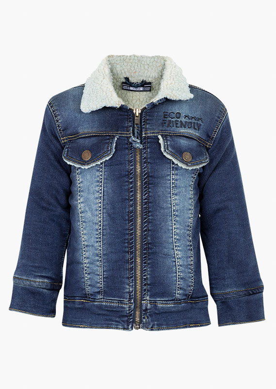 Download losan KIDS Mock-plush denim jacket | S.M Garments
