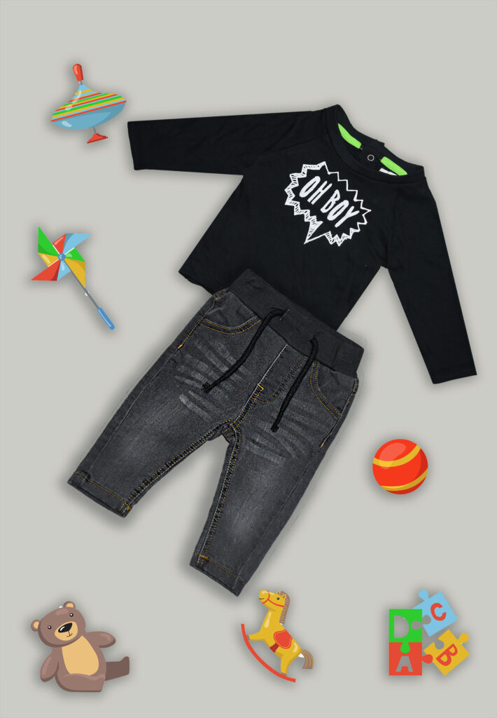 MINOTI INFANT 2 PIECE T-SHIRT & JEANS SET
