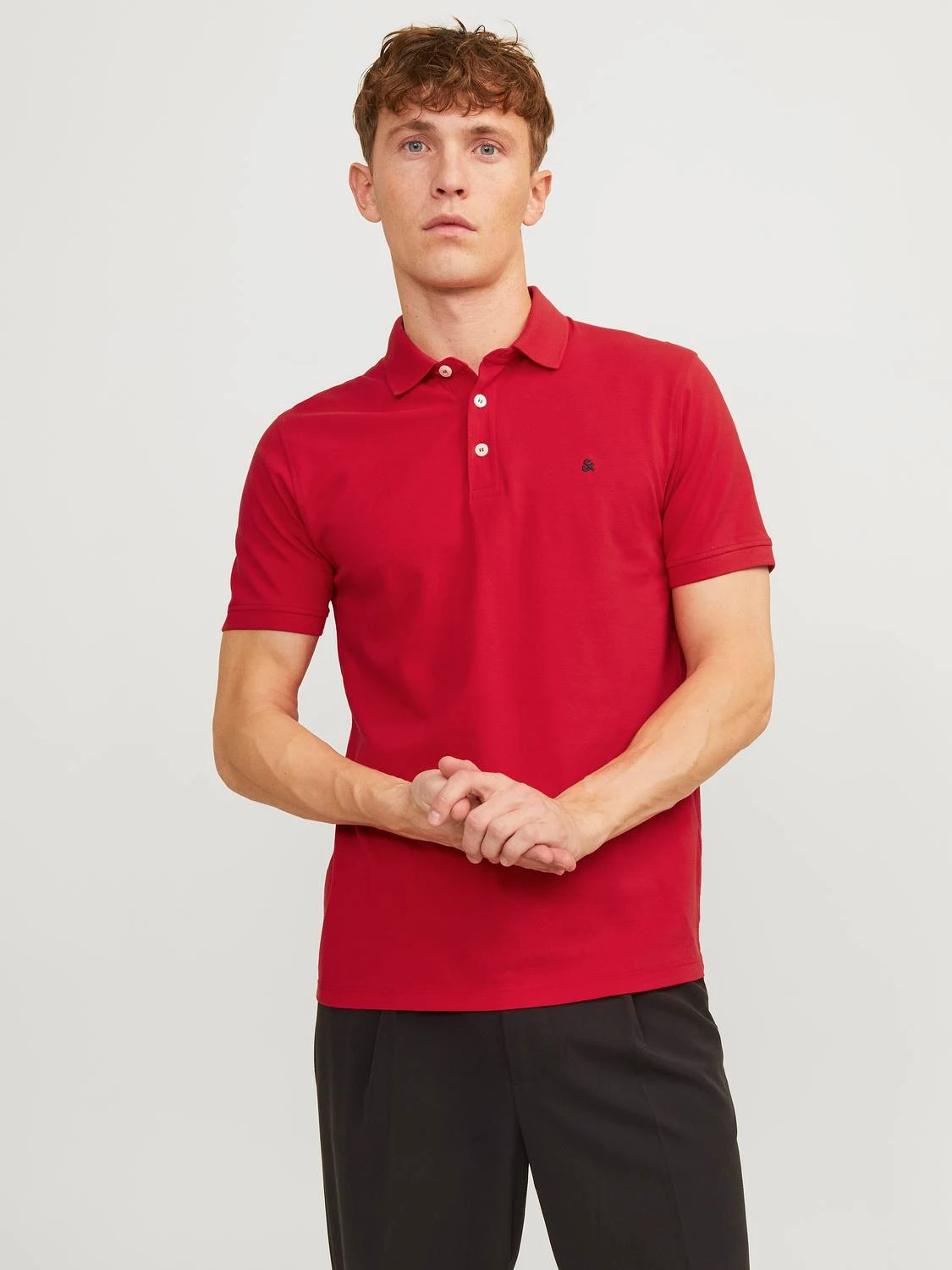 jackjones-plainpolot-shirt-red