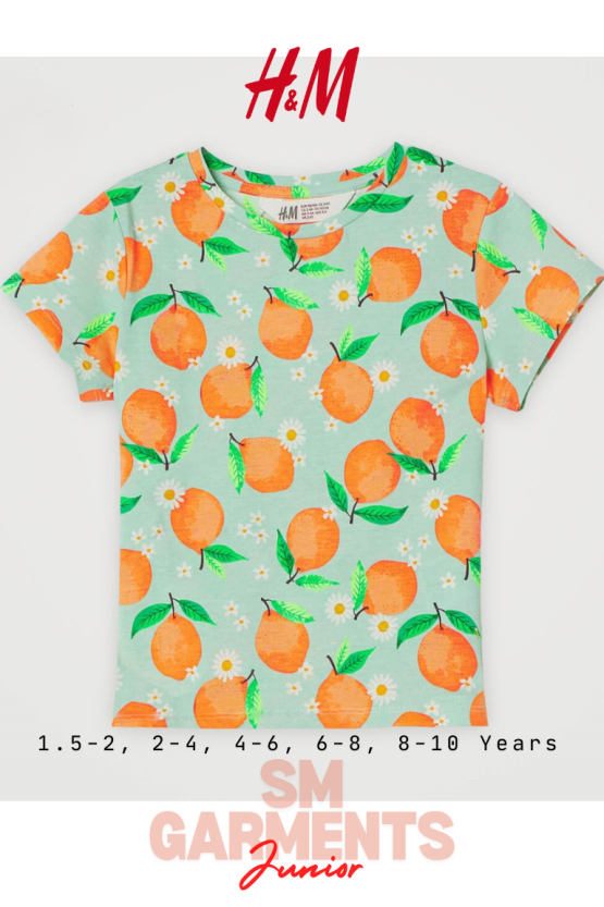 H&M ORANGES PRINTED T-SHIRT